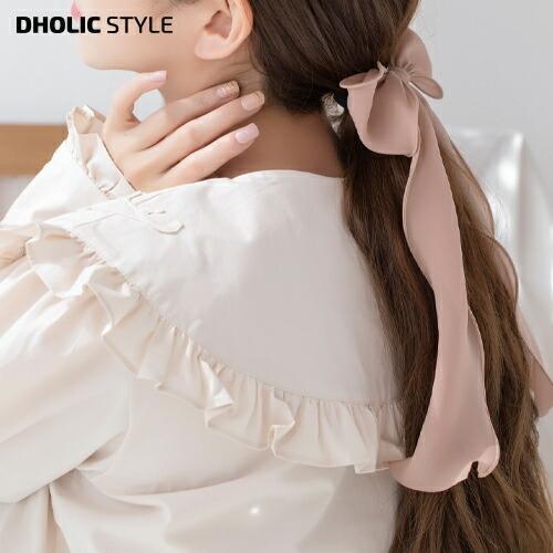 ヘアアクセサリー ヘアアレンジ リボン シフォン ヘアゴム まとめ髪 一つ結び 半結び ハーフアップ ポニーテール 清楚 ガーリー 秋 冬 Dholic 通販 Paypayモール