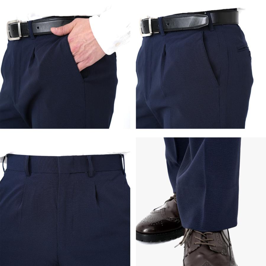 スラックス ビジネスパンツ ゴルフパンツ ワンタック 春 夏 替えズボン