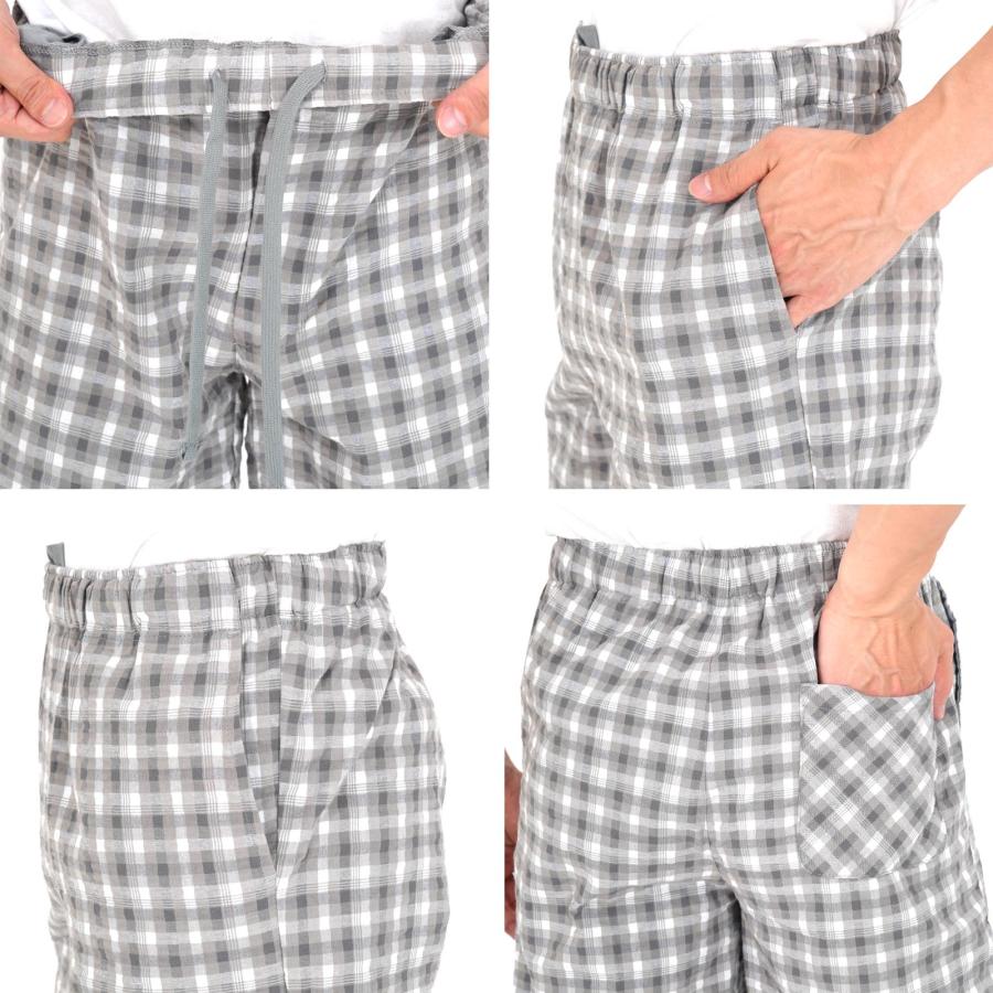 ハーフパンツ メンズ ひざ下 ショートパンツ 夏用 チェック柄 派手