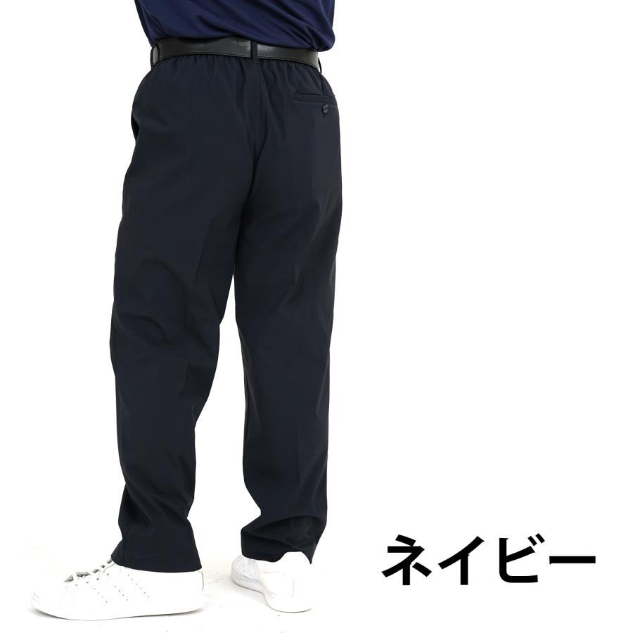 イージーパンツ メンズ シニア 裏フリース ストレッチ 暖 裾上げ加工済