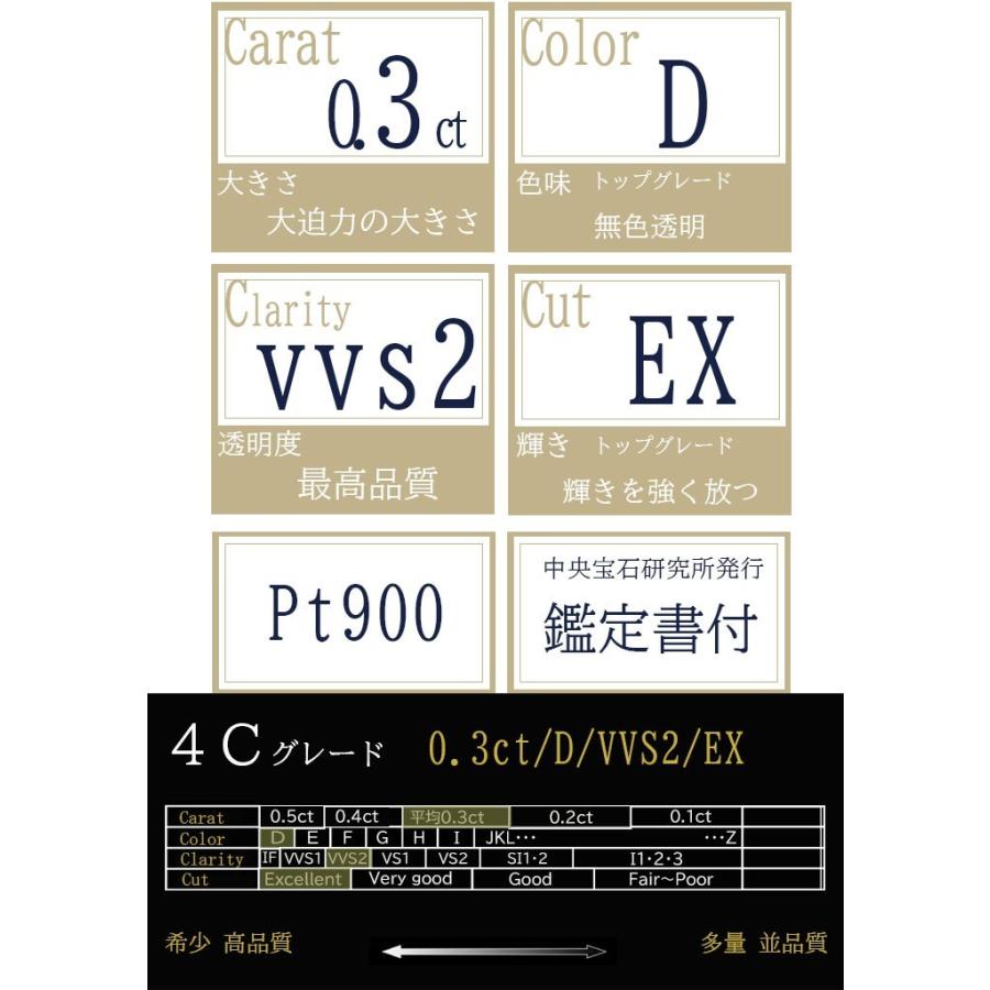 あすつく 婚約指輪 0.3ct D-VVS2-EX サイドダイヤ 高品質 天然ダイヤモンド 鑑定書付 プロポーズ用 エンゲージリング 普段使い シンプルの画像