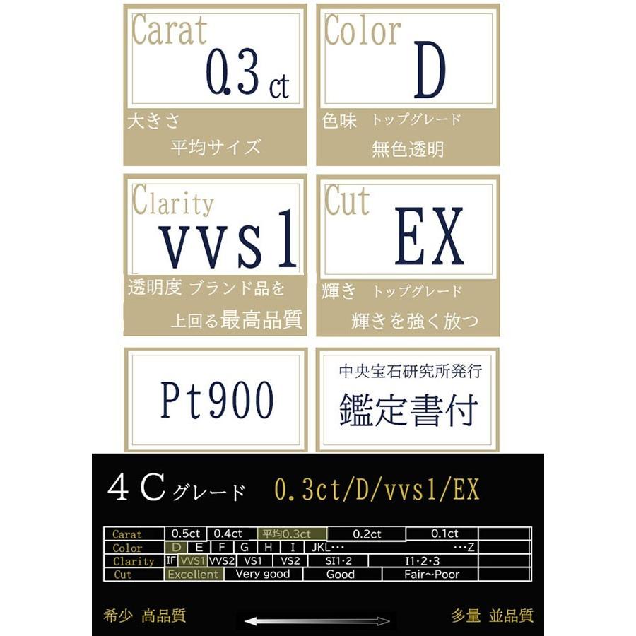 0.3ct D-VVS1-EX スタイリッシュエタニティ 婚約指輪 天然ダイヤモンド