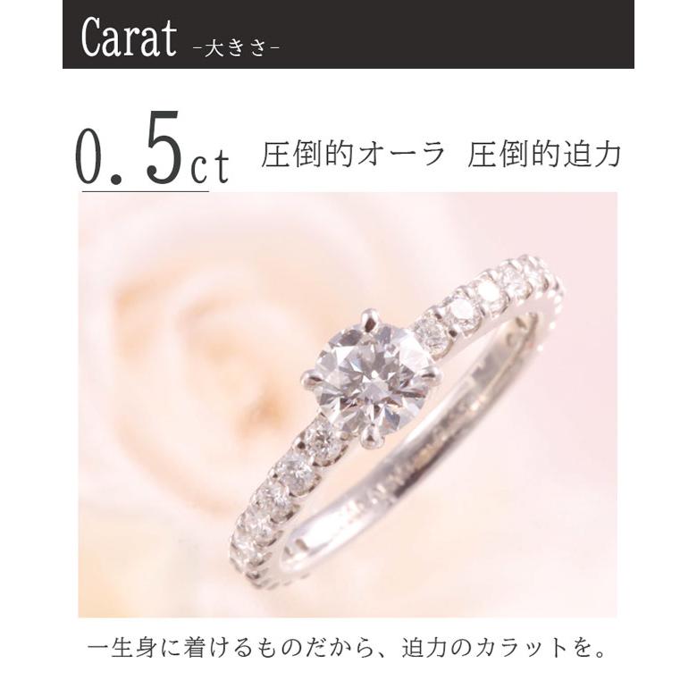 あすつく 婚約指輪 0.5ct D-VVS1-EX イタリアンセッティングラウンド