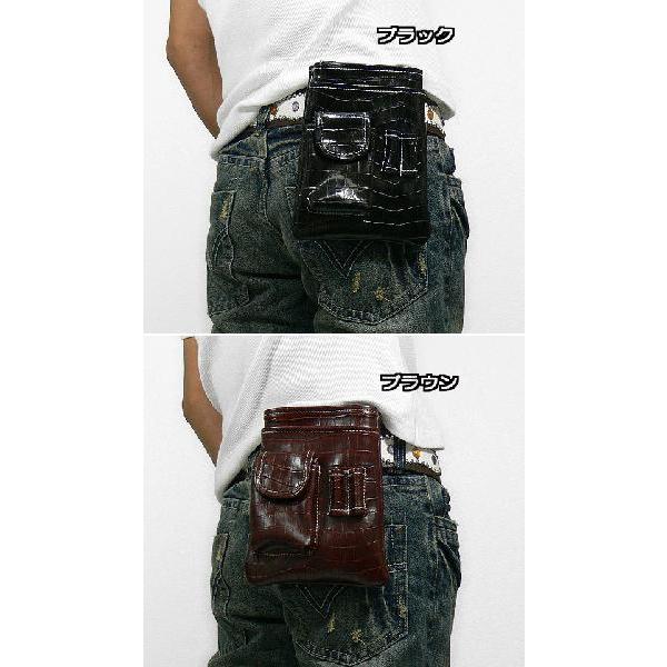 シザーバッグ クロコダイル風フェイクレザーシザーバッグ シザーバック