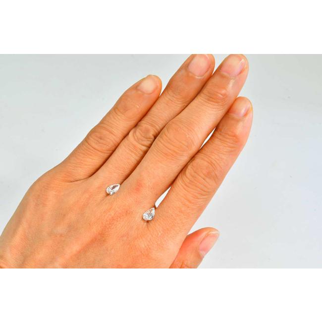 ペアシェイプカット ダイヤモンド 0.51カラット Dカラー インター