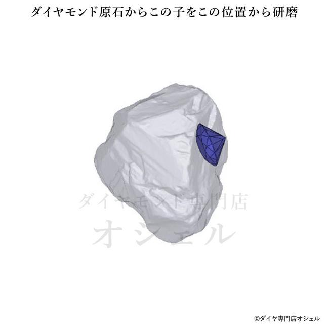 【GIA鑑定書 刻印つき】ダイヤモンド ルース タイプ２A ダイヤ 3ex 0.27カラット D FL ダイヤ原石写真ありの画像