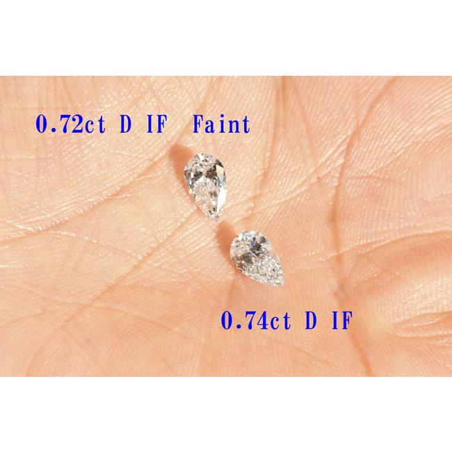 GIA鑑定書 刻印つき】ペアシェイプ ダイヤモンド ルース 0.72カラット