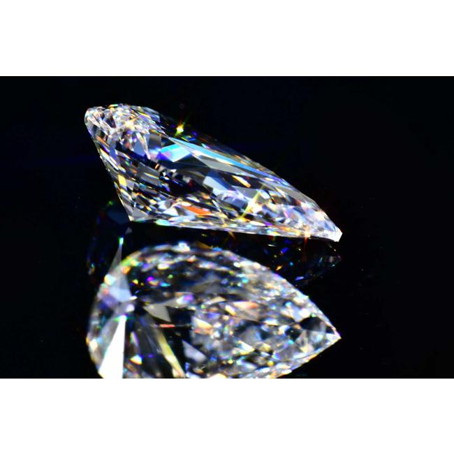ペアシェイプ ダイヤ ルース 0.41カラット D IF GIA鑑定書刻印つき ボツワナ原石 ダイヤ原石写真つきの画像