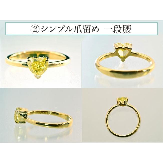 14K ゴールドリング シンプルデザインダイヤモンド風入り 手作りりシンプルダイヤリング 枠】ファンシーシェイプダイヤも