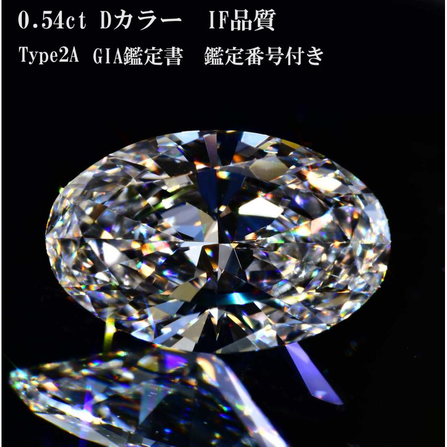 南天　PTダイヤアンクレット0.５ct オーバルカットダイヤ タイプ2a ネックレス 0.5カラット D IF品質 PTと