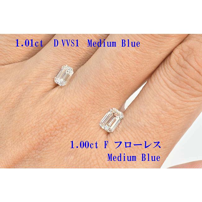 1カラットダイヤエメラルドカット ダイヤリング イエローゴールドK18 D