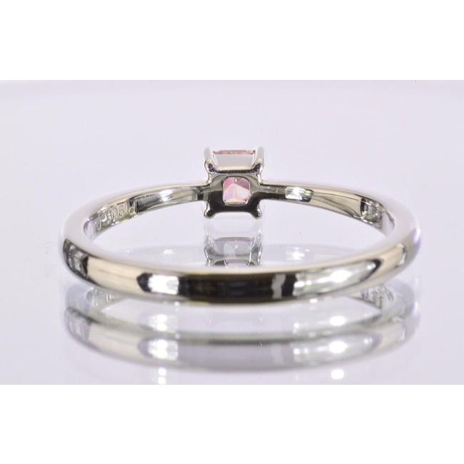 ファンシーインテンスピンクダイヤ シンプル一粒リング プラチナ 0.17