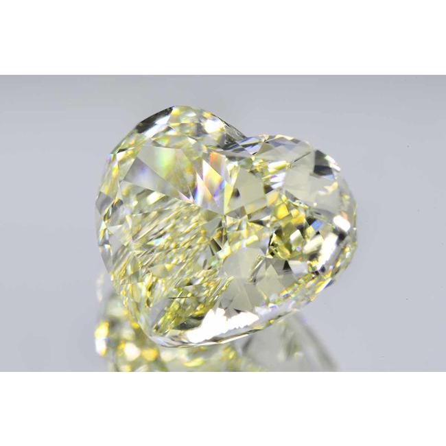 1カラット ハート 一粒ダイヤリング ライトイエローレモン色で”元気な  
