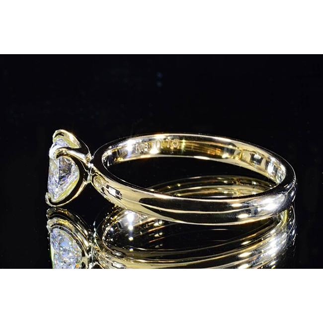 ゴールド ハート型ダイヤリング ジュエリー イエローゴールド ハートシェイプ ダイヤモンド リング