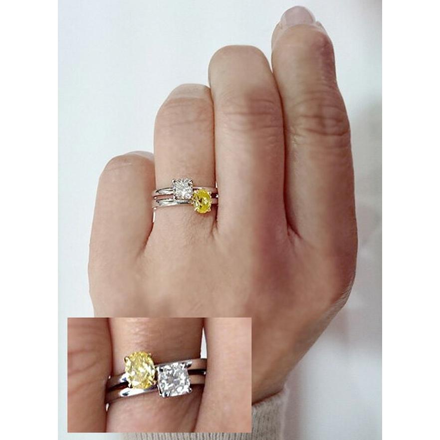 クッションカット ダイヤ一粒リングプラチナ 0.5カラットEカラーVVS1