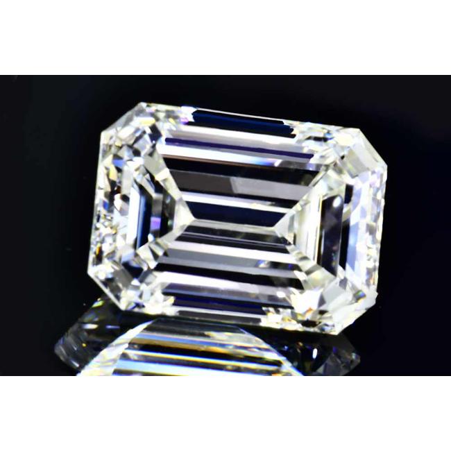 エメラルドカット ダイヤモンドリング 横向き指輪 イエローゴールド