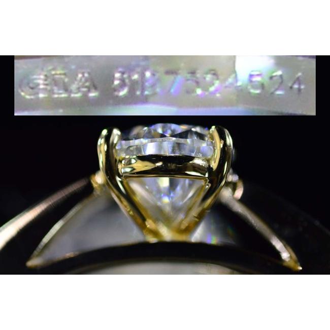 ペアシェイプカット ダイヤモンド0.7カラットDカラーIFダイヤリングK18