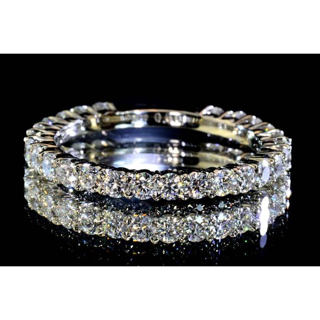 ダイヤモンド エタニティリング 幅2mm プラチナ F/Gカラー VS品質