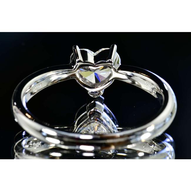 ハートシェイプ ダイヤリング 0.5ct D IF GIA鑑定書刻印つき 