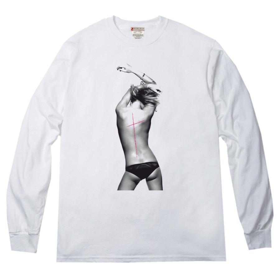 ヌードフォト 手書きクロスデザイン ロングＴシャツ | 