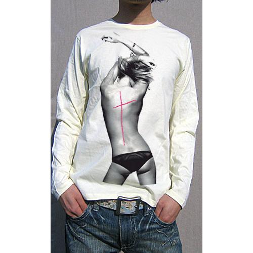 ヌードフォト 手書きクロスデザイン ロングＴシャツ |  | 02