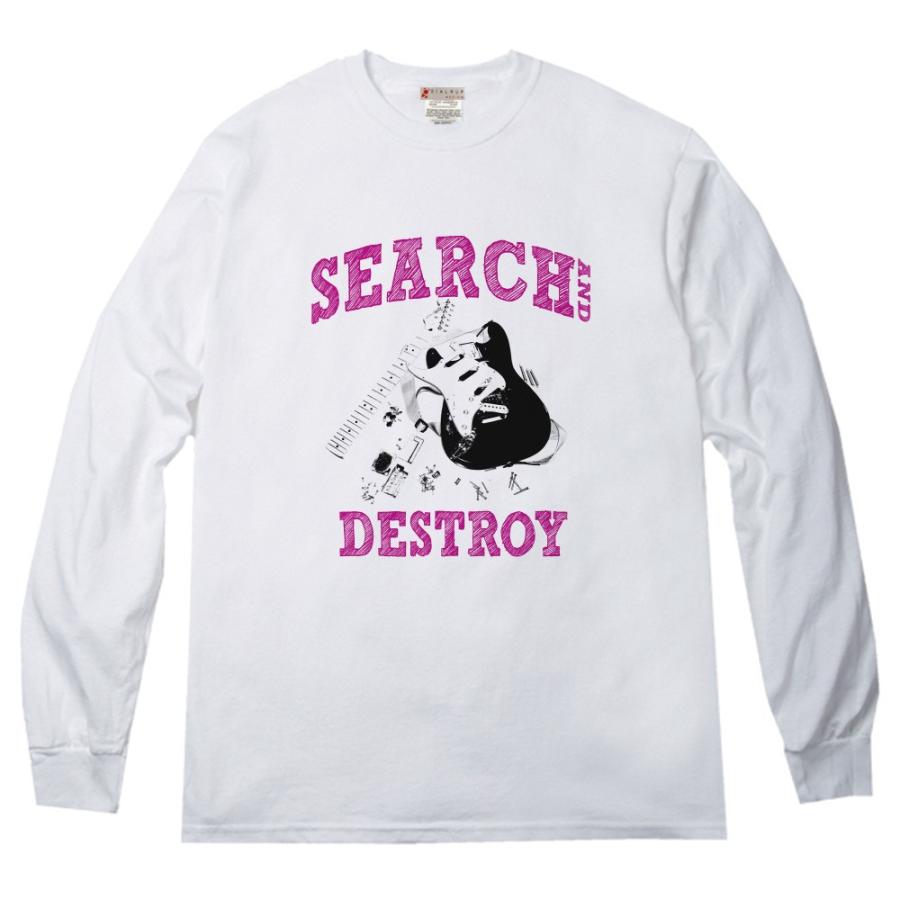 ロッカーがぶっ壊したギターモチーフ カレッジデザイン ロングＴシャツ | 