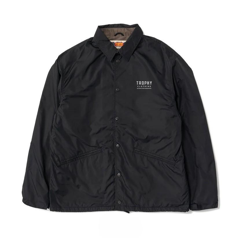 TROPHY CLOTHING トロフィークロージング WARM UP JACKET コーチジャケット TR26AW-501 高密度ナイロンタフタ 強力撥水 保温 起毛コットンネル 日本製