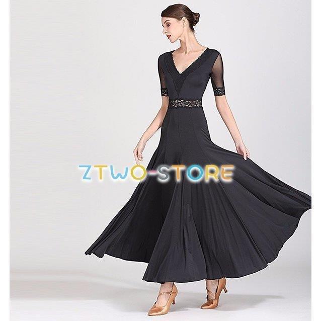 ワンピース モダンドレス ラテンダンス 社交ダンスドレス 競技着 練習着 上品