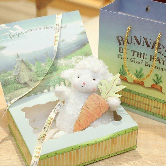Bunnies ひつじのぬいぐるみ ラッピング箱付き 可愛い 赤ちゃん女の子 バニーズバイザベイ 出産祝い 結婚式 誕生日 プレゼント パーティ ギフト クリスマス Hlth9mafwr ぬいぐるみ Khantravel Mn
