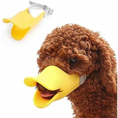Doyeemei 犬用マズル 口輪 犬アヒル口セット シリコン犬口 ペットシリコンゴム