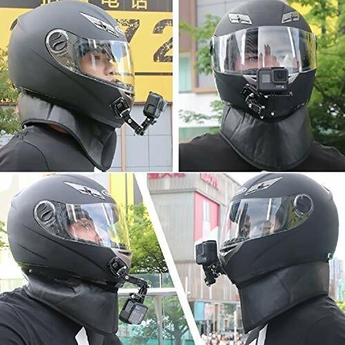 Geton Gopro アクションカメラ 用 カメラ バイク ヘルメット マウント モ フルセット 格安 価格でご提供いたします ホルダー アゴ ゴープロ 頭