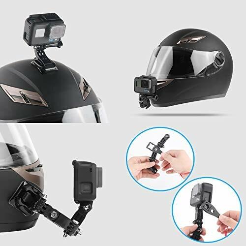 Geton Gopro アクションカメラ 用 カメラ バイク ヘルメット マウント モ フルセット 格安 価格でご提供いたします ホルダー アゴ ゴープロ 頭