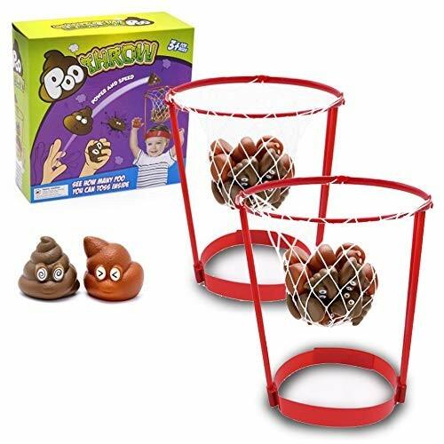 Nabeshi バスケット ボール ヘッド 頭 バスケ ゴール うんち 玉入れ ゲーム おもちゃ 玩具 おもしろ グッズ 紅