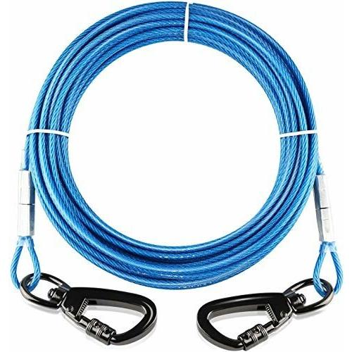 係留ケーブル 犬 繋留 係留 リード 12m 最新カラビナフック 3ｍｍ繊細 犬 ワイヤー 細いロープ