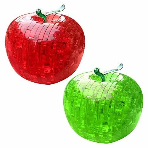 Felimoa 立体パズル 3dパズル クリスタルパズル 送料込 リンゴ 2色セット モチーフ おもちゃ