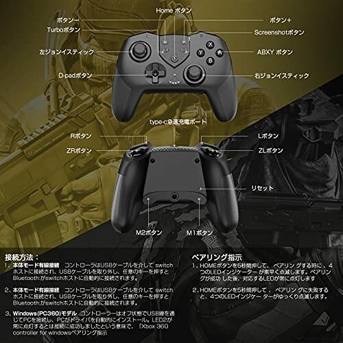 Shinezone Switch コントローラー スリープ復帰 ブルートゥース5 0 四重hd振動 ジャイロセンサー Turbo連射 マクロ機 ダイヤモンドスナップ 通販 Yahoo ショッピング
