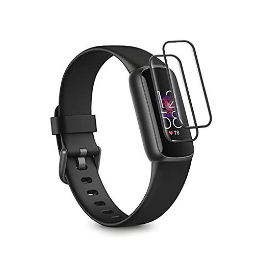 Maxku For Fitbit Luxeフィルム 3d液晶全面保護フィルム 3d曲面デザイン Pmma Pc素材採用 非ガラス 高透過率 薄型 飛散