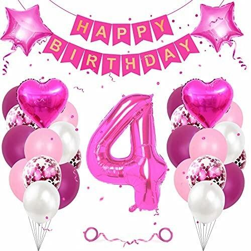 誕生日 飾り付け 誕生日 バルーン ナンバー 数字風船 4歳 ピンク女の子 ハート パーティー飾り 誕生日パーテ ダイヤモンドスナップ 通販 Yahoo ショッピング
