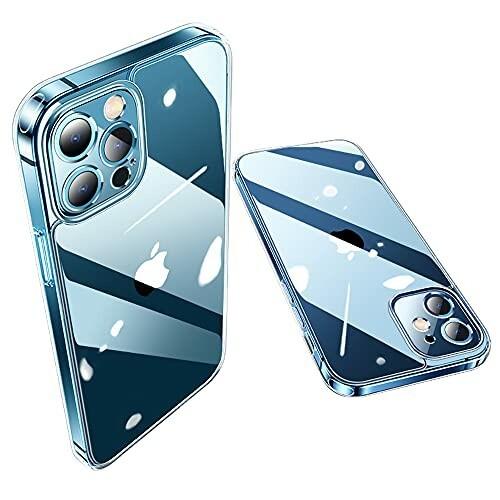 Yuyib 強化ガラス Iphone 12 Pro Max 用 ケース クリア ガラスフィルム1枚 21年新型 9h 黄変防止 Tpuバンパー 薄型 ス 決算特価商品