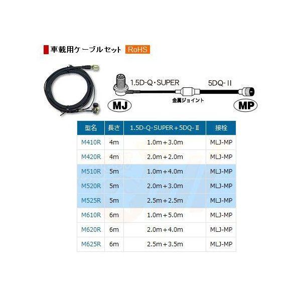 M620R　車載用ケーブルセット　第一電波工業/ダイヤモンドアンテナ/DIAMOND ANTENNA｜diamondantenna