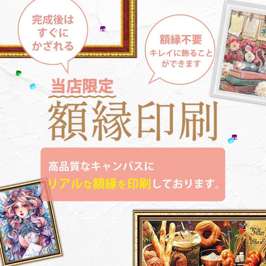AM-230 ダイヤモンドアート キット 花 レトロ 額縁印刷 A3 リハビリ脳
