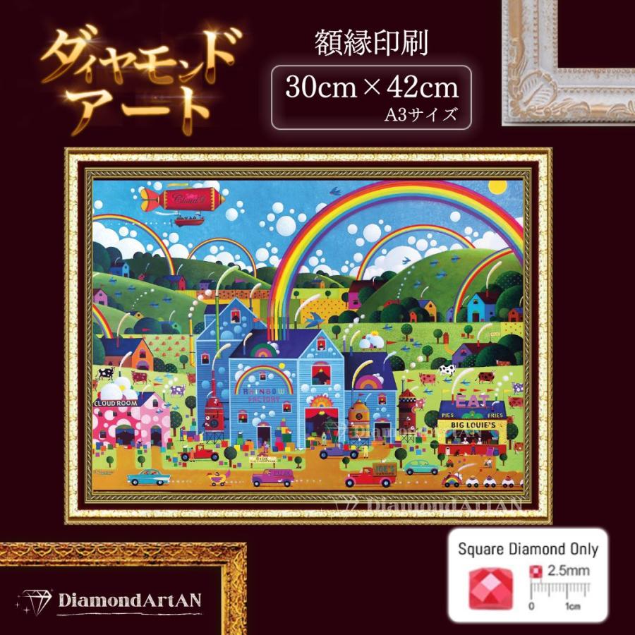 AM-405 ダイヤモンドアート ヨーロッパ 風景 花束 四角スクエアビーズ