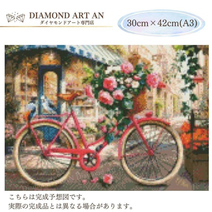 DiamondArtClub ダイヤモンドアートキット AM-524 ダイヤモンドアート 花 自転車 カラフル 刺繍 作成キット
