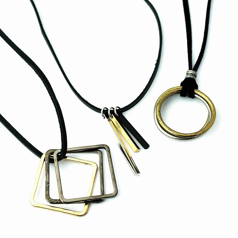 ネックレス メンズ ブランド 7jewelry モチーフ 革ひも ネックレス スティック リング スクエア 7j Nk 011 Sbg Official Store 通販 Yahoo ショッピング