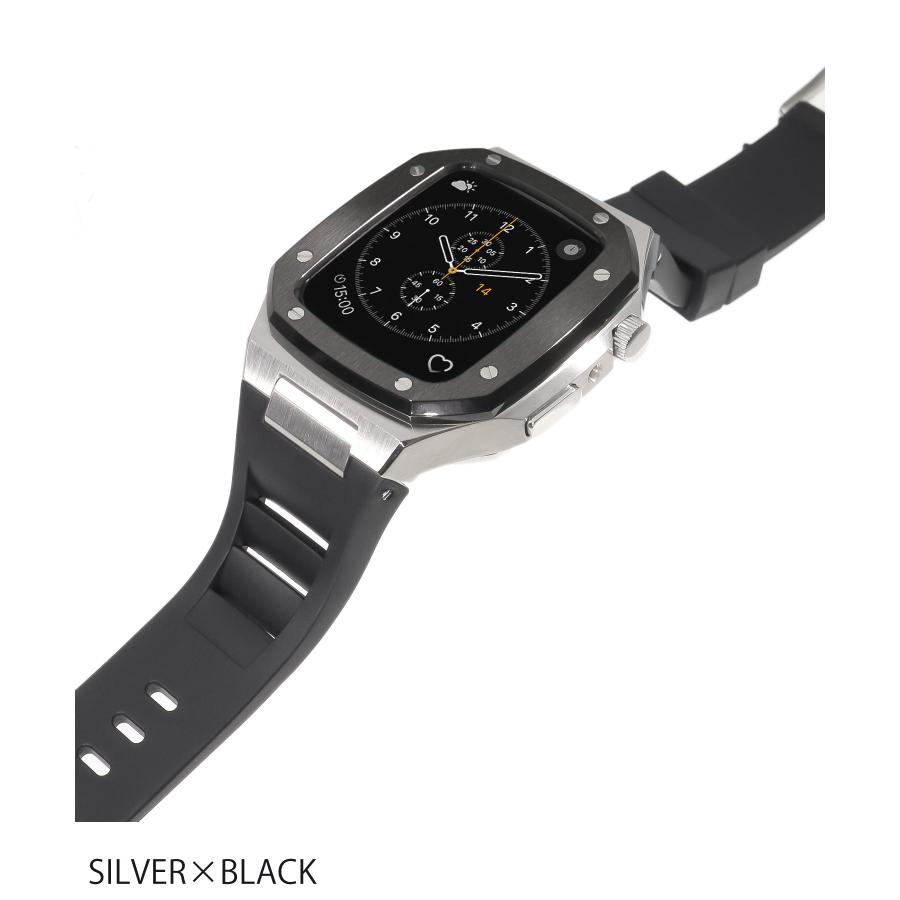 アップルウォッチ ケース バンド 高級 替え ベルト カバー メンズ 高品質 ステンレス 316L Apple Watch 44mm 45mm  Series 4 5 6 SE 7 8 9 一体型 おしゃれ