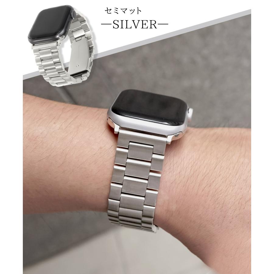 アップルウォッチ バンド ステンレス ステンレススチール 軽量 apple