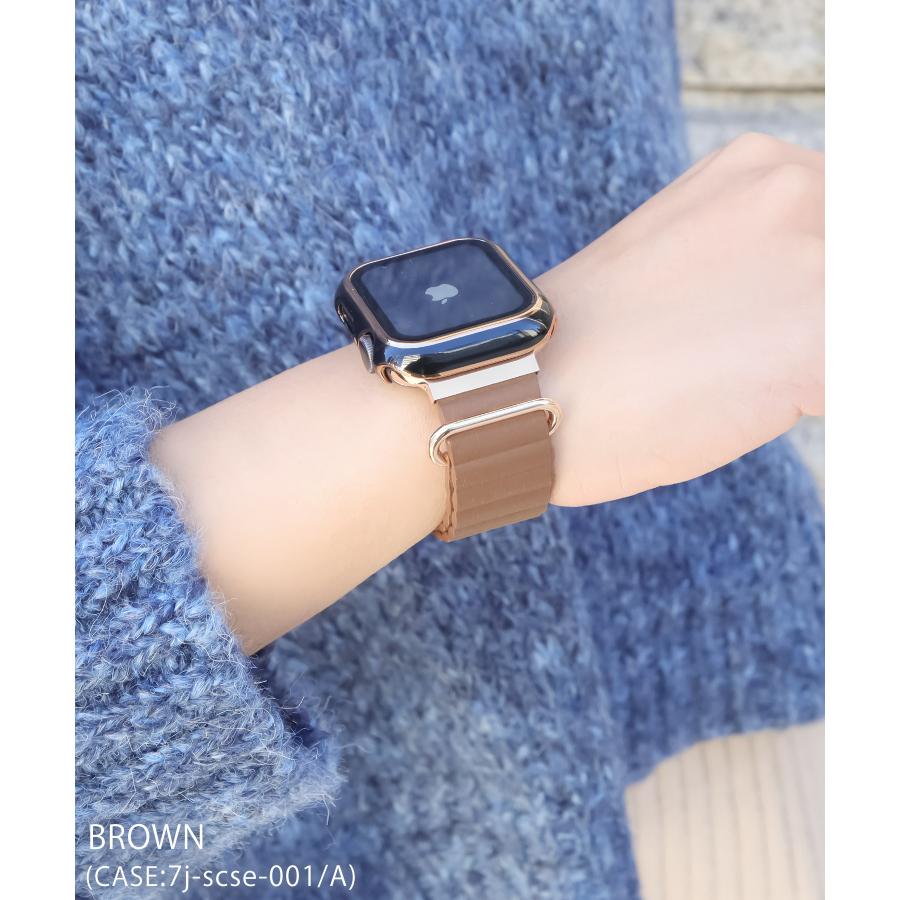 アップルウォッチ バンド レザー マグネット ベルト apple watch 38 40 41 42 44 45 49 mm 革 くすみ 高級 series 9 8 7 SE 6 5 4 3 2 1｜diamonddust｜08