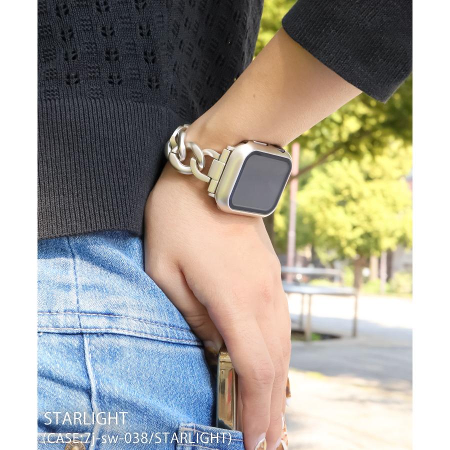 有名ブランド Apple Watch バンド 42 44 45mm メタルバンド チェーン 銀