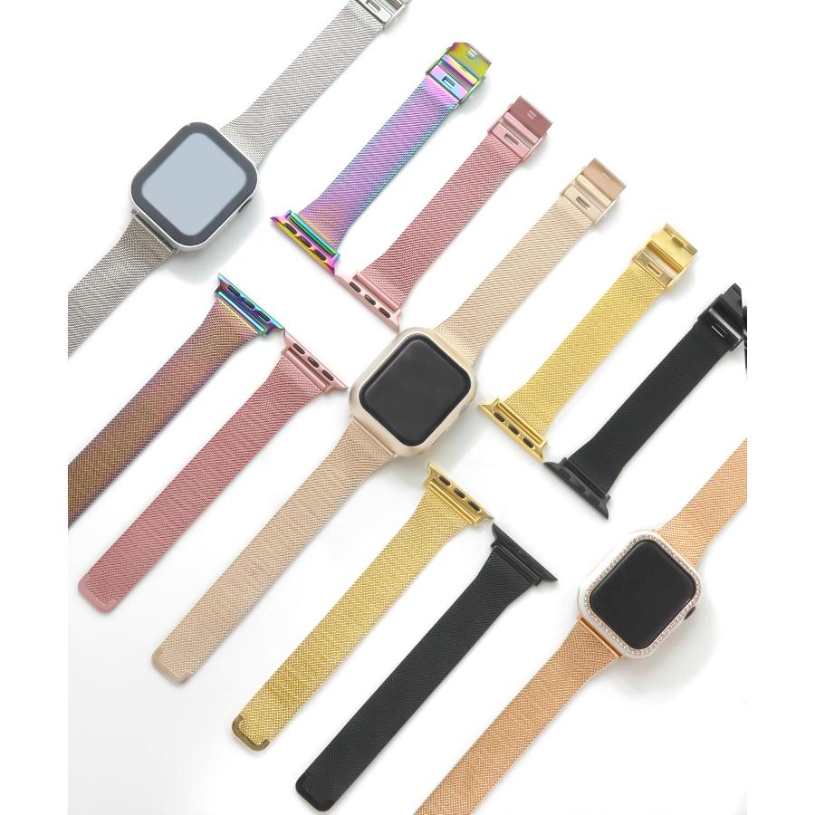 アップルウォッチ バンド ステンレス スリム 細 軽量 Apple Watch 替え