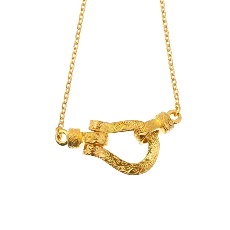 ネックレス メンズ レディース ブランド ハワイアンジュエリー シルバー 925 Blackdia 18k Gp ゴールド スクロール サイド ホースシュー ネックレス Nk 195 Sbg Official Store 通販 Yahoo ショッピング